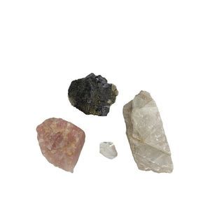 Lot of Four Collector Rocks Crystal Slag Natural Gem Stones 1665